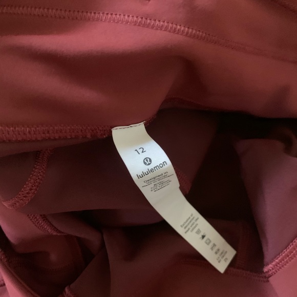 Lulu lemon rose color running leggings 25” - Picture 2 of 6